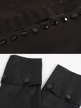 Set vintage nero Pantaloni vintage in lycra spandex a maniche lunghe Costumi retrò per uomo