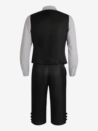 Set vintage nero Pantaloni vintage in lycra spandex a maniche lunghe Costumi retrò per uomo