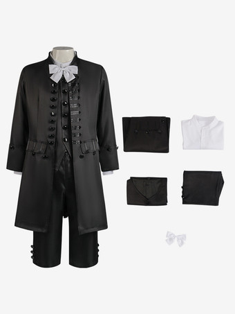 Set vintage nero Pantaloni vintage in lycra spandex a maniche lunghe Costumi retrò per uomo