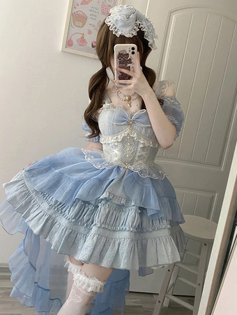 スイートロリータドレス ノースリーブロリータドレス