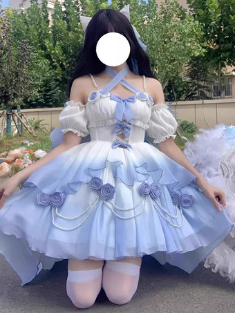 スイートロリータドレス ノースリーブロリータドレス