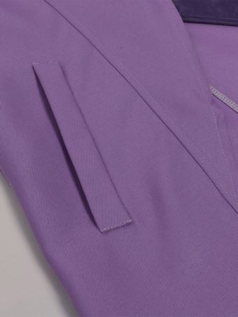 Costumi retrò per uomo a maniche lunghe jacquard in poliestere vintage punk viola