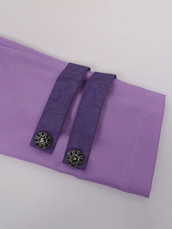 Costumi retrò per uomo a maniche lunghe jacquard in poliestere vintage punk viola