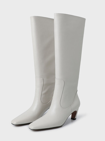 キトンヒール ミッドカーフブーツ レディース ポインテッドトゥブーツ