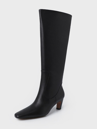 キトンヒール ミッドカーフブーツ レディース ポインテッドトゥブーツ