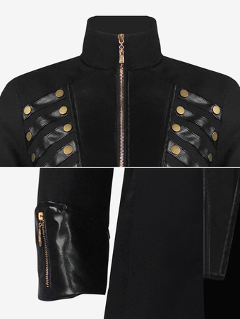 黒 ビンテージ ウエスタン ジャカード 長袖 ポリエステル 服 男性用 レトロ コスチューム