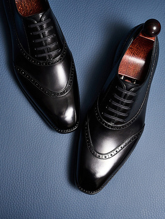メンズ ドレス オックスフォード ラウンドトゥ ブローグ プロム ホームカミング ウェディング シューズ