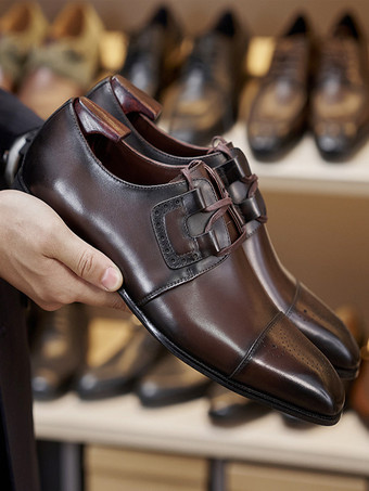 ラウンドトゥ PUレザー メンズ ローファー プロム ホームカミング ウェディングシューズ