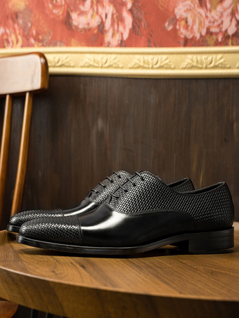 ブラック メンズ ドレス オックスフォード シューズ ブラウン レースアップ プロム ウェディング シューズ