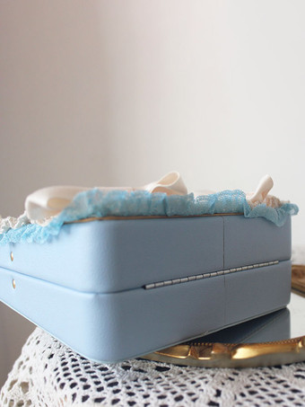 スイートロリータバッグ ライトグリーン PUレザー リボン アップリケ PUレザー ハンドバッグ ロリータアクセサリー