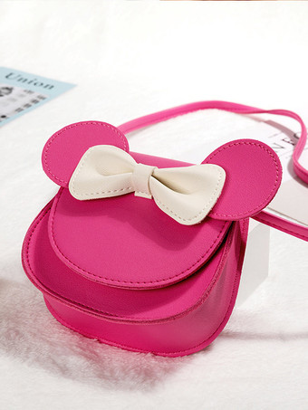 ローズレッドスイートロリータバッグ レッド PUレザー リボン PUレザー クロスボディバッグ ロリータアクセサリー