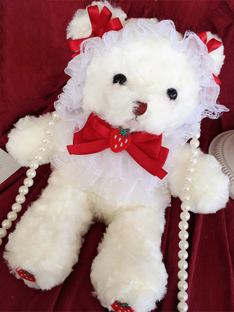 スイートロリータバッグ ホワイト フリル リボン クロスボディバッグ ロリータアクセサリー