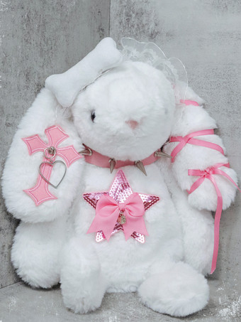 ホワイト 【SNS話題】ゴシックロリータバッグ ホワイトスパンデックス リボン レース ポリエステルファイバー クロスボディバッグ ロリータアクセサリー