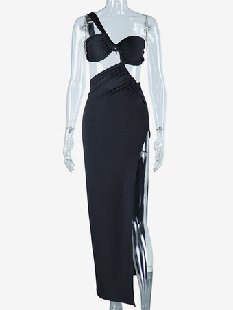 クラブウェア ワンショルダー プリーツ イレギュラー セクシャル クラブドレス