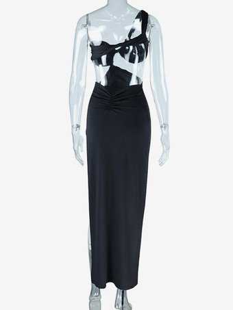 クラブウェア ワンショルダー プリーツ イレギュラー セクシャル クラブドレス