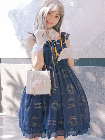 ゴシックロリータバッグ ピンクチェーン パールアップリケハンドバッグ PUレザーロリータアクセサリー