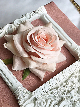 ゴシックロリータバッグ ピンクチェーン パールアップリケハンドバッグ PUレザーロリータアクセサリー