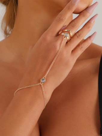 ブレスレット ラインストーン シンプル シック 万能ブレスレット