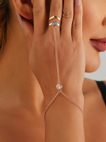 ブレスレット ラインストーン シンプル シック 万能ブレスレット