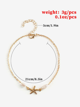 アンクレット パール スター シンプル 万能 シック アンクル チェーン