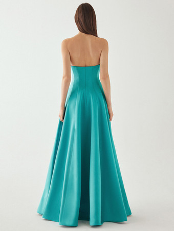 ブライズメイドドレス Aライン フロアレングス ジッパー サテン生地 ウェディング パーティードレス