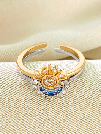 リング サンムーン ラインストーン ネイチャー シック ビーチ ビキニ ドレス リング