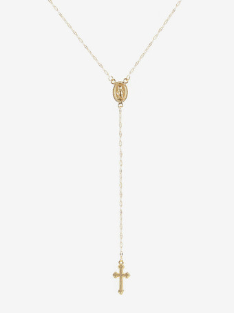 ネックレス 十字架 聖母マリア シンプル 多用途ネックレス