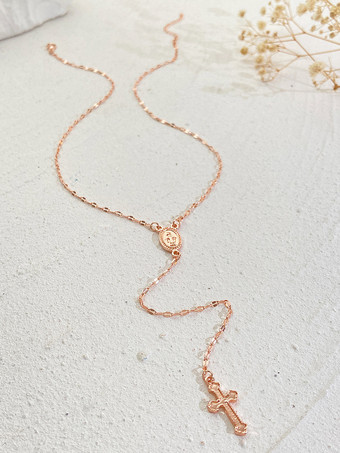 ネックレス 十字架 聖母マリア シンプル 多用途ネックレス