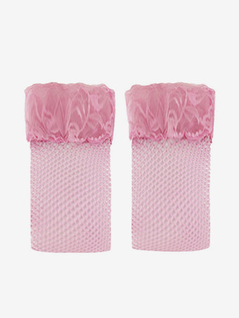 ピンクストッキング セクシーストッキング ホワイト レース ナイロン