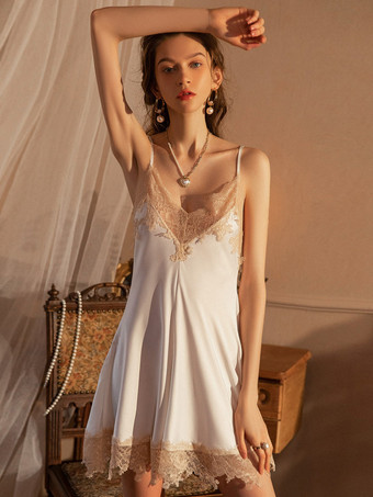 ベビードール ランジェリー レディース ベビードール ロータス ピンク レース ツートン バックレス シルク風 セクシー