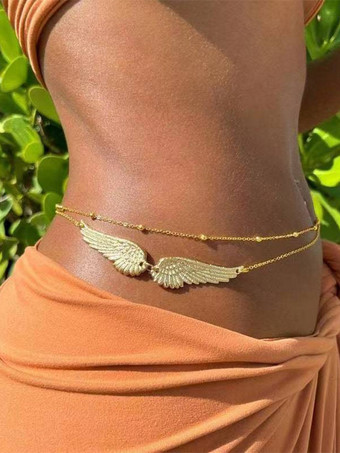 ゴールド ボディチェーン イーグルビーズビキニ ビーチ ウエストチェーン