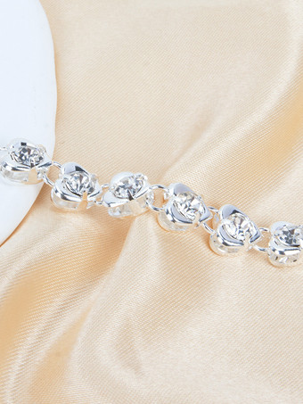 ボディチェーン ハート ラインストーン シンプル クラシック チェストチェーン