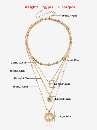 ネックレス 邪眼 クロス ロータス レイヤード シック ネックレス