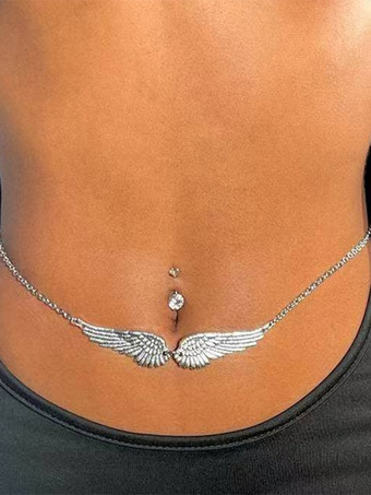 シルバー ボディチェーン イーグルビーズビキニ ビーチ ウエストチェーン