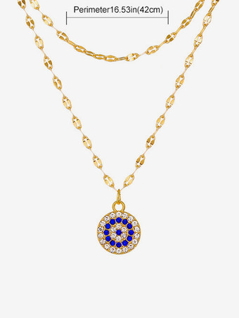 ネックレス 青と白の邪眼ネックレス シンプルなネックレス