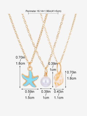 ネックレス パール シェル レイヤード ビーチネックレス