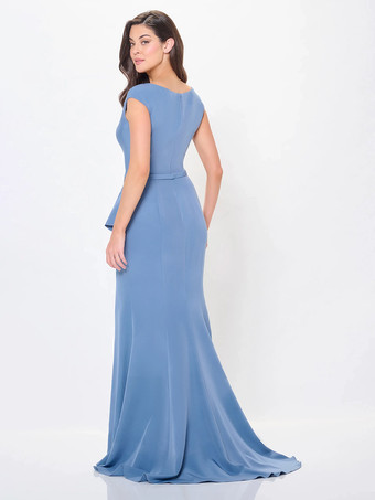 ブライダルマザードレス デザインネックライン ノースリーブ マーメイド ビーズ ウェディングゲストドレス