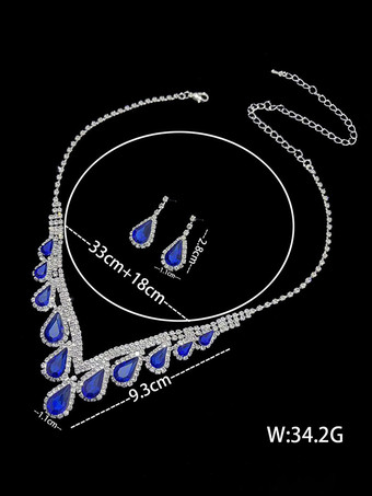 結婚式用ジュエリーセット 美しいメタルキュービックジルコニア