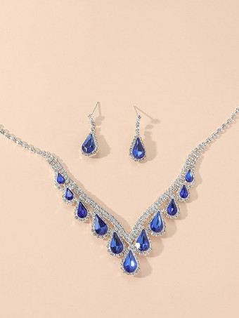 結婚式用ジュエリーセット 美しいメタルキュービックジルコニア