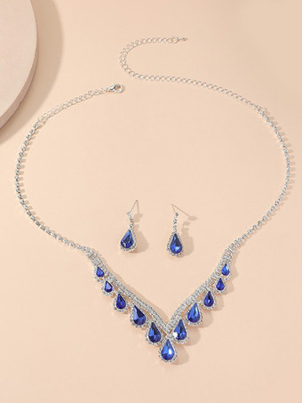 結婚式用ジュエリーセット 美しいメタルキュービックジルコニア