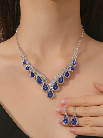 結婚式用ジュエリーセット 美しいメタルキュービックジルコニア