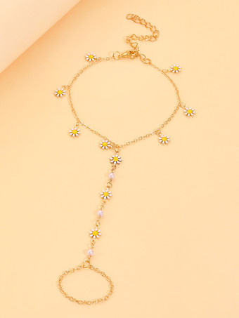 Cavigliera Daisy Nature Chic Minimalista Spiaggia Estate Cavigliera Catena