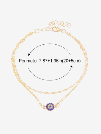 アンクレット イーブルアイ 繊細 ミニマリスト シック ビーチ アンクルチェーン