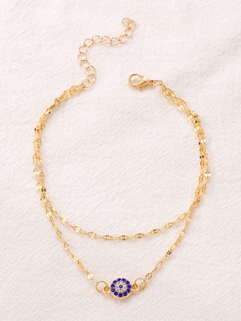 アンクレット イーブルアイ 繊細 ミニマリスト シック ビーチ アンクルチェーン