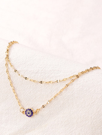 アンクレット イーブルアイ 繊細 ミニマリスト シック ビーチ アンクルチェーン