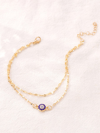 アンクレット イーブルアイ 繊細 ミニマリスト シック ビーチ アンクルチェーン