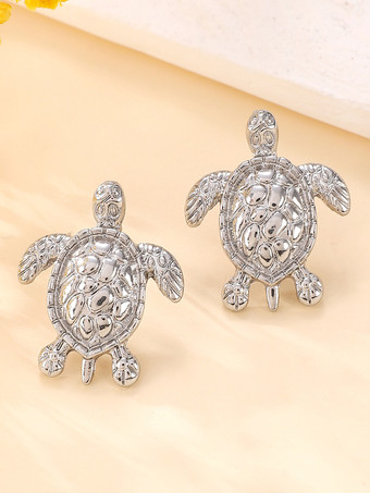 イヤリング 愛らしいカメの動物の形をしたシックな個性的なイヤリング