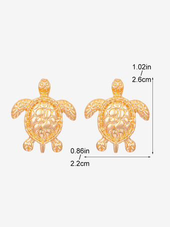 イヤリング 愛らしいカメの動物の形をしたシックな個性的なイヤリング