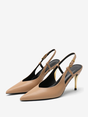 Women's Slingback Heels Pointed Toe Stiletto Heel Dress Shoes