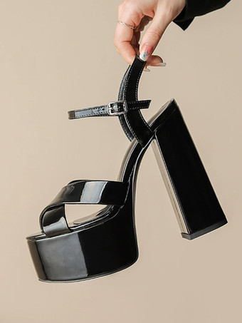 Sandalias sexy para mujer Zapatos de club con plataforma Ros de tacón alto